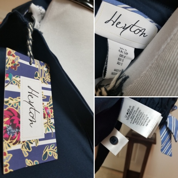 🆕️⬇️Heyton Navy Button Front Dress With Tie Cuff - Picture 8 of 8